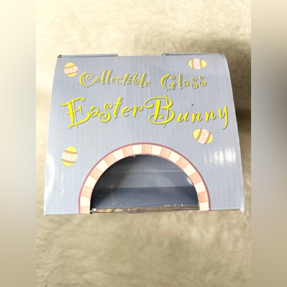 Collectible Easter Glass Ball Polymer Clay White Bunny Rabbit Figure Decor - Picture 6 of 12